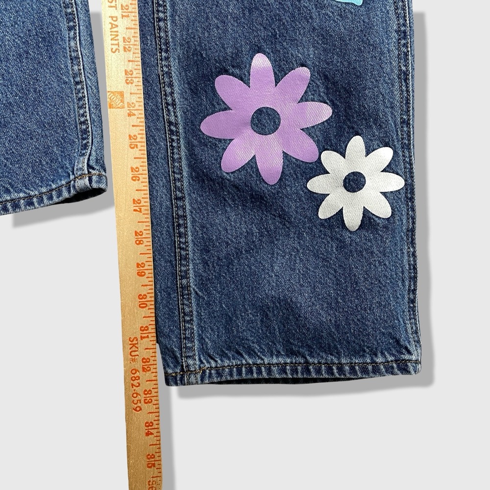 Playboy PacSun Carpenter Jeans Womens 26 Blue Y2K Streetwear Skater Graphic - Picture 6 of 8